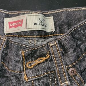 Levi black stone wash jeans boy size 12 slim